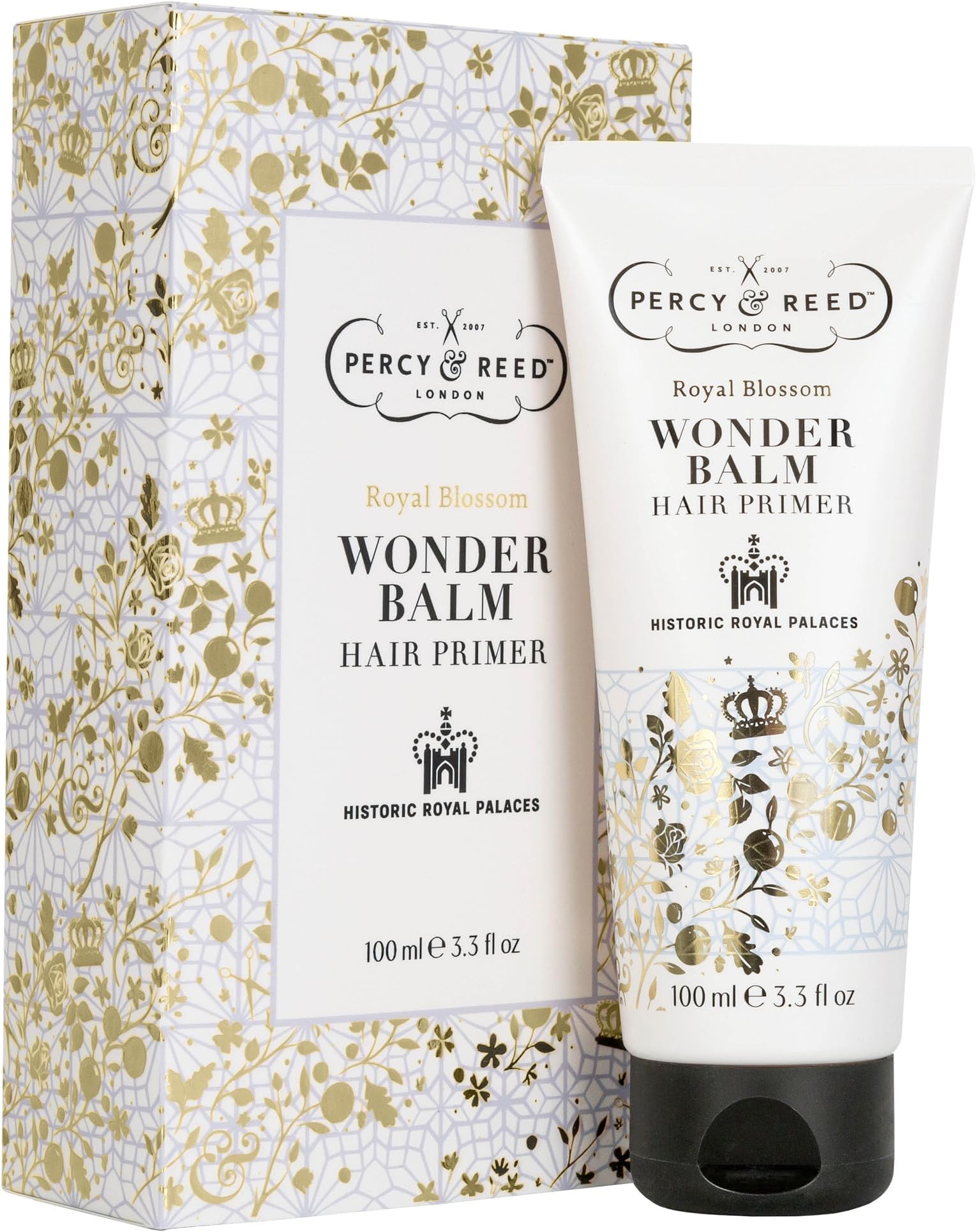Royal Blossom Wonder Balm Hair Primer - Up to 72-Hour Frizz Shield, Provides Control & Shine, Long-Lasting Results, Suitable for All Hair Types.Sulphate-Free, Vegan-Friendly - 100ml