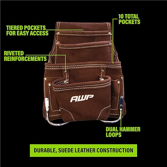 awp leather general construction tool pouch