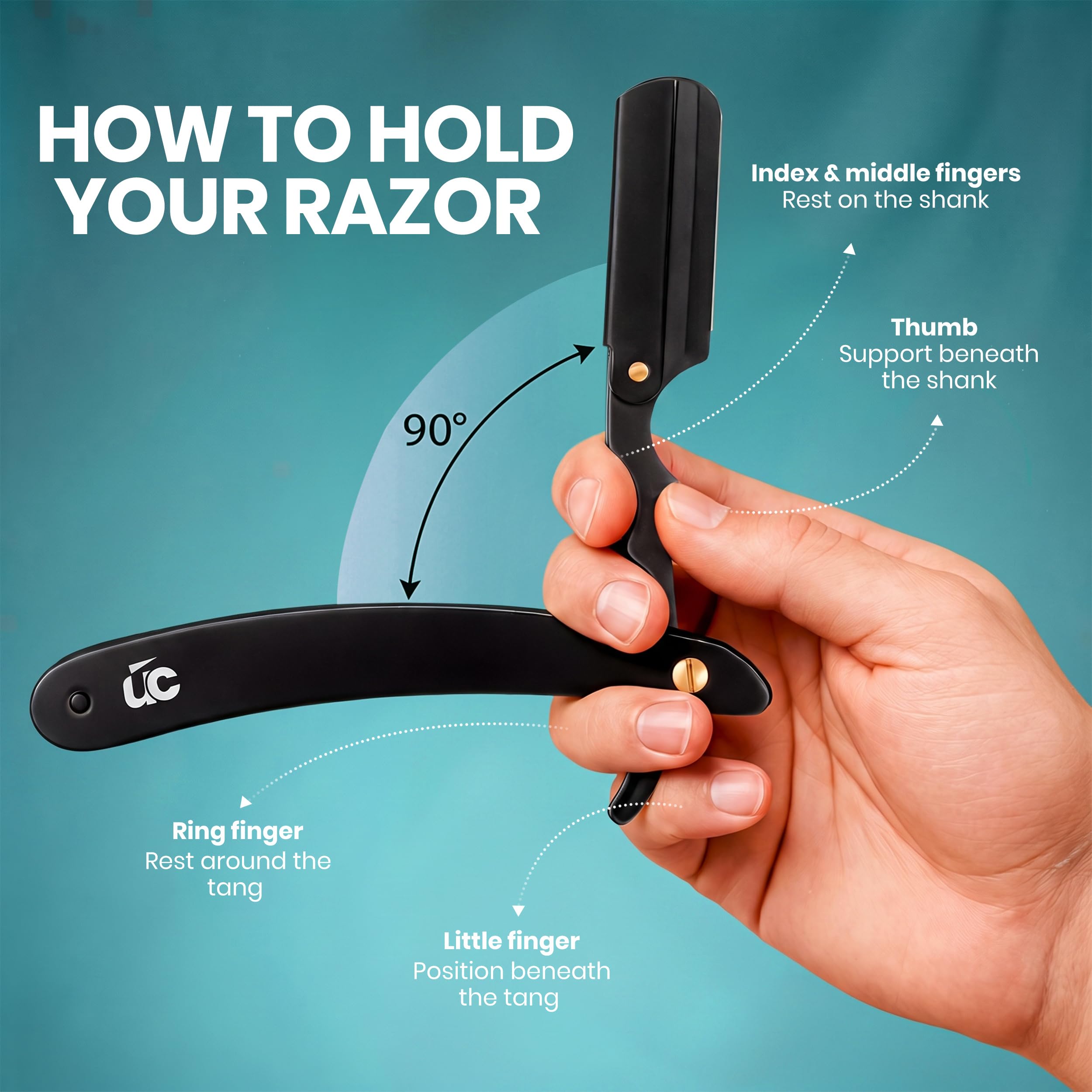 IronEdge Barber Razor - 100 Blades, Professional Shave -6