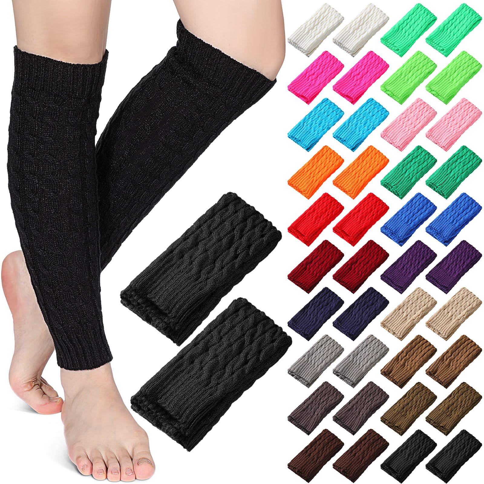 Syhood Knit Leg Warmers for Women and Men Crochet Long Boot Socks Winter Leg Warmer Socks for Ballet
