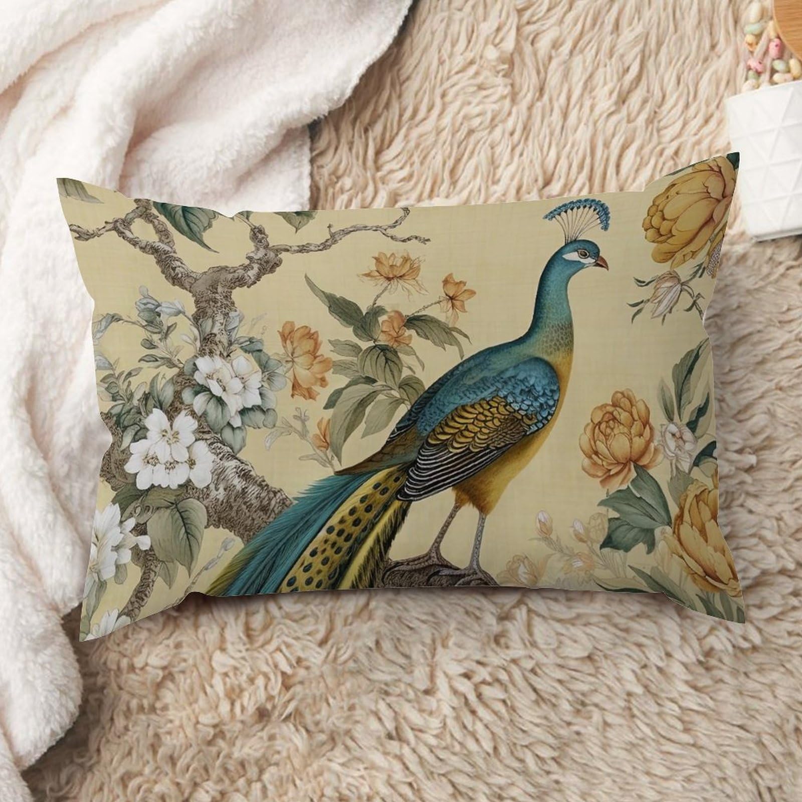 孔雀 鳥 ソファーカバー 椅子カバー クッションカバーにもにおすすめ？ 孔雀 鳥 ソファーカバー 椅子カバー クッションカバーにもにおすすめ？