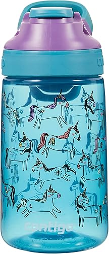 Contigo Gizmo Sip - Botella de agua para niños sin BPA, robusta botella de agua 100% a prueba de fugas bebida intuitiva con solo presionar un botón