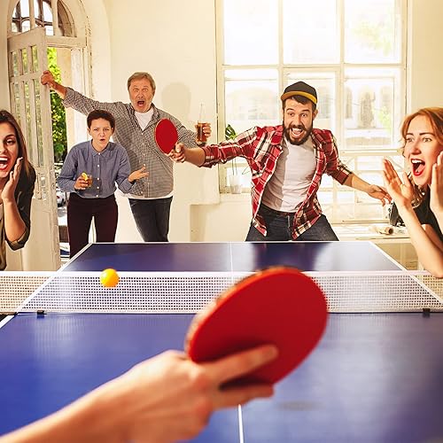 Miniatura 6 de PATIKIL Reemplazo de red de tenis de mesa, accesorios de equipo de tensión de red de ping pong, PE espesar para interiores y exteriores, azul