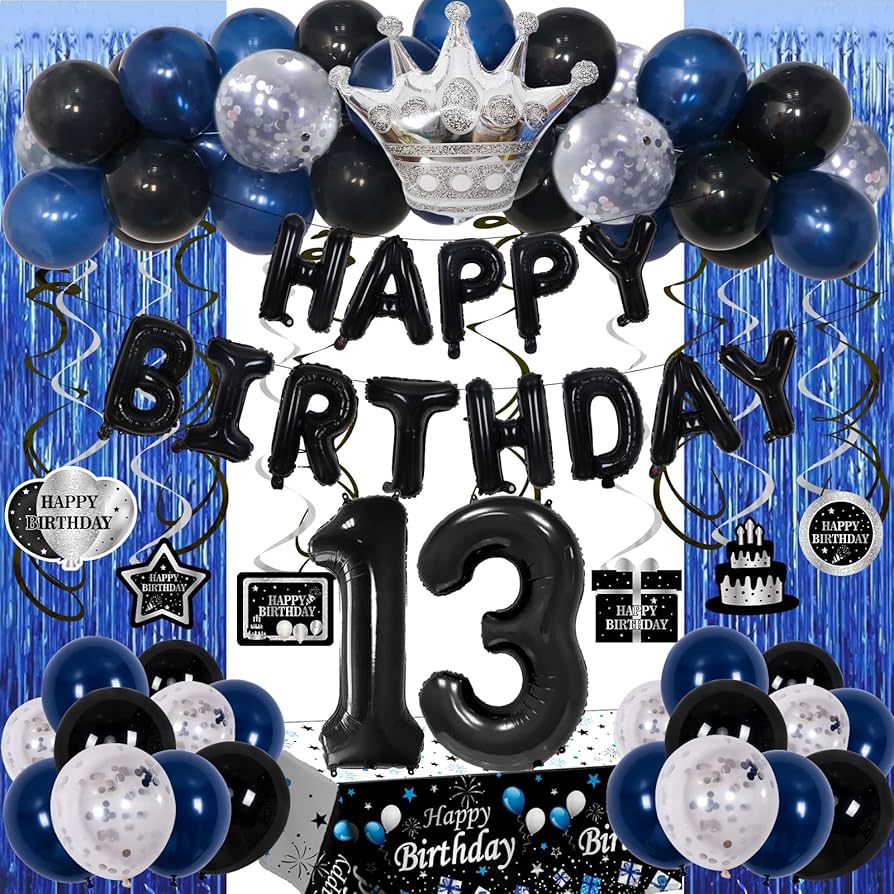 Amazon.com: 13th Birthday Decorations for Boys Girls, Teenager Happy 13th Birthday Decorations Boy, Blue Black 13 Year Old Birthday Balloons Banner, Tablecloth, Hanging Swirls 13 Bday Party Decor for Teenagers : Toys amazon-com-13th-birthday-decorations-for-boys-girls-teenager-happy-13th-birthday-decorations-boy-blue-black-13-year-old-birthday-balloons-banner-tablecloth-hanging-swirls-13-bday-party-decor-for-teenagers-toys