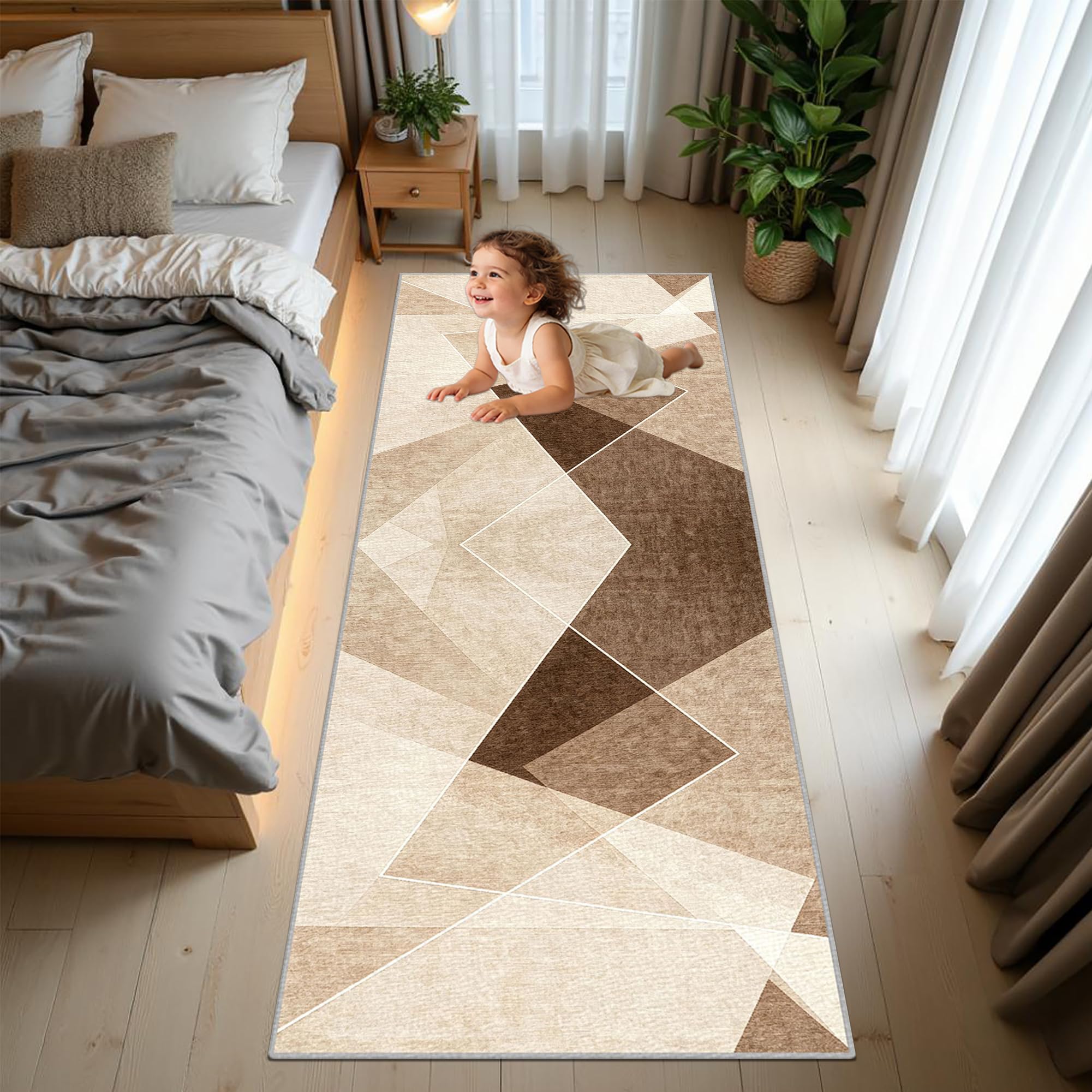Długi antypoślizgowy dywanik do przedpokoju i kuchni 50 x 350 cm
