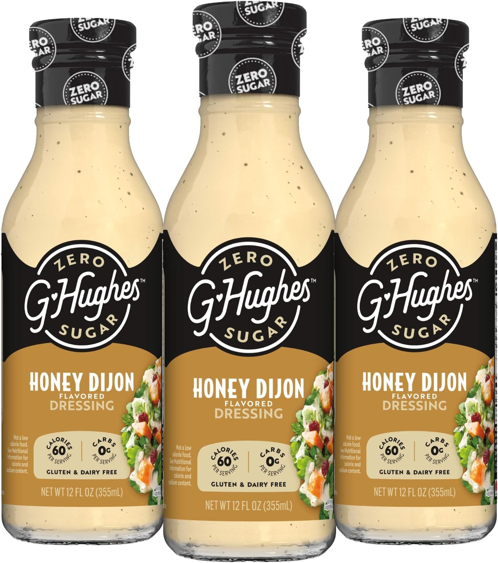 G. Hughes Sugar Free Salad Dressing Bundle including (Honey Dijon) - PACK OF 3