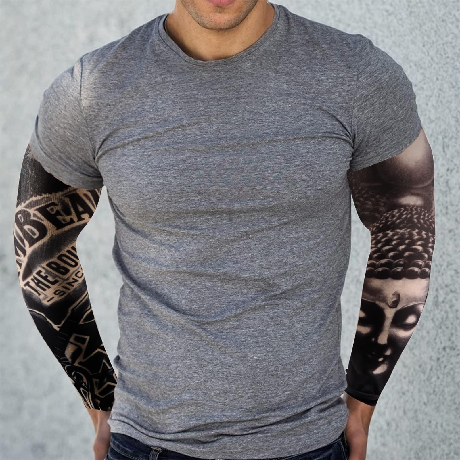 6 Tatuajes Falsos Para Brazos Y Piernas – Mangas De Nailon Y Elastano Con Patrones De Tatuaje | Accesorios Para Disfraces Y Fiestas