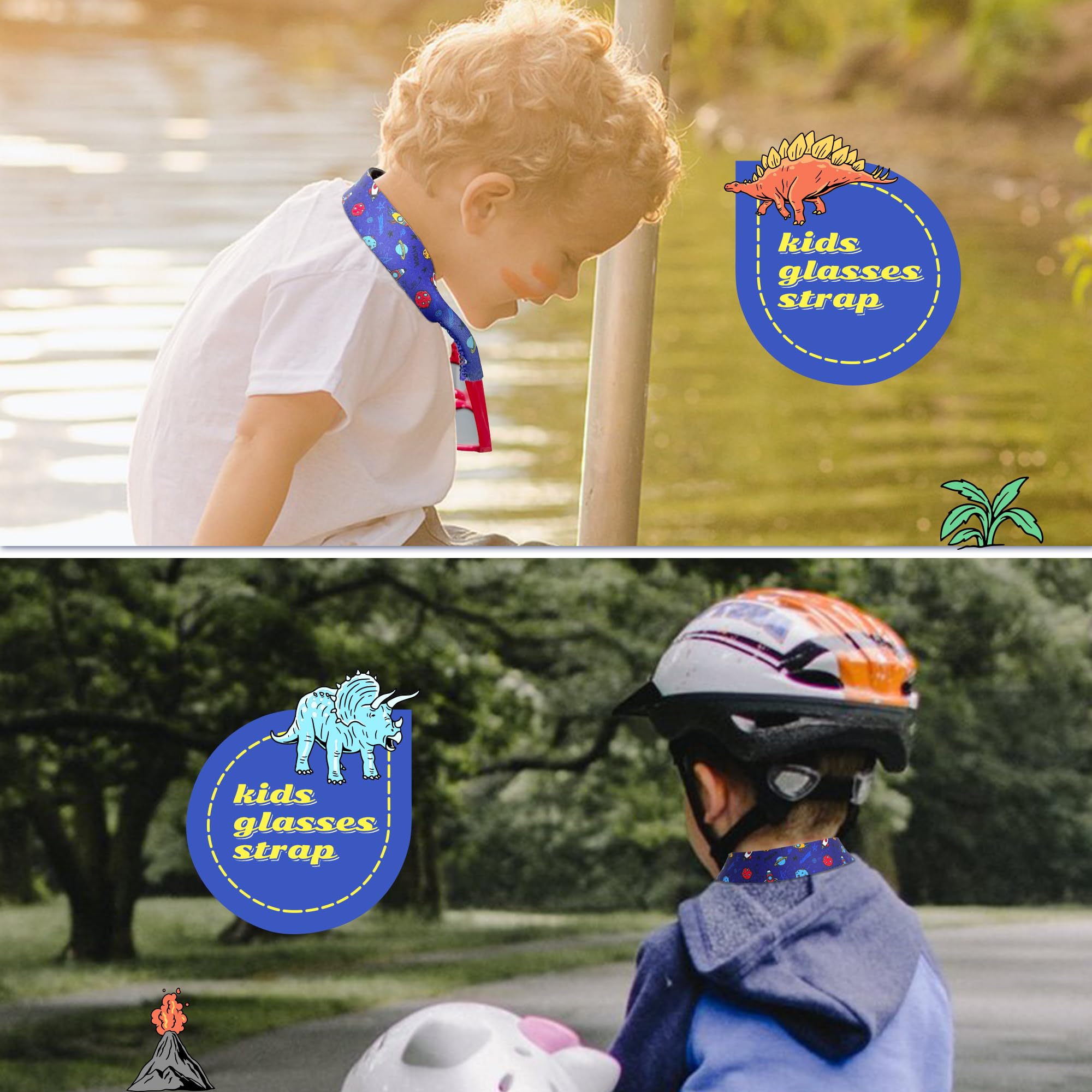 Kids Eyewear Retainer, No-Tail Adjustable Retainers for Boys & Girls, Sunglasses Strap for Kids, Kids Eyeglass Lanyard