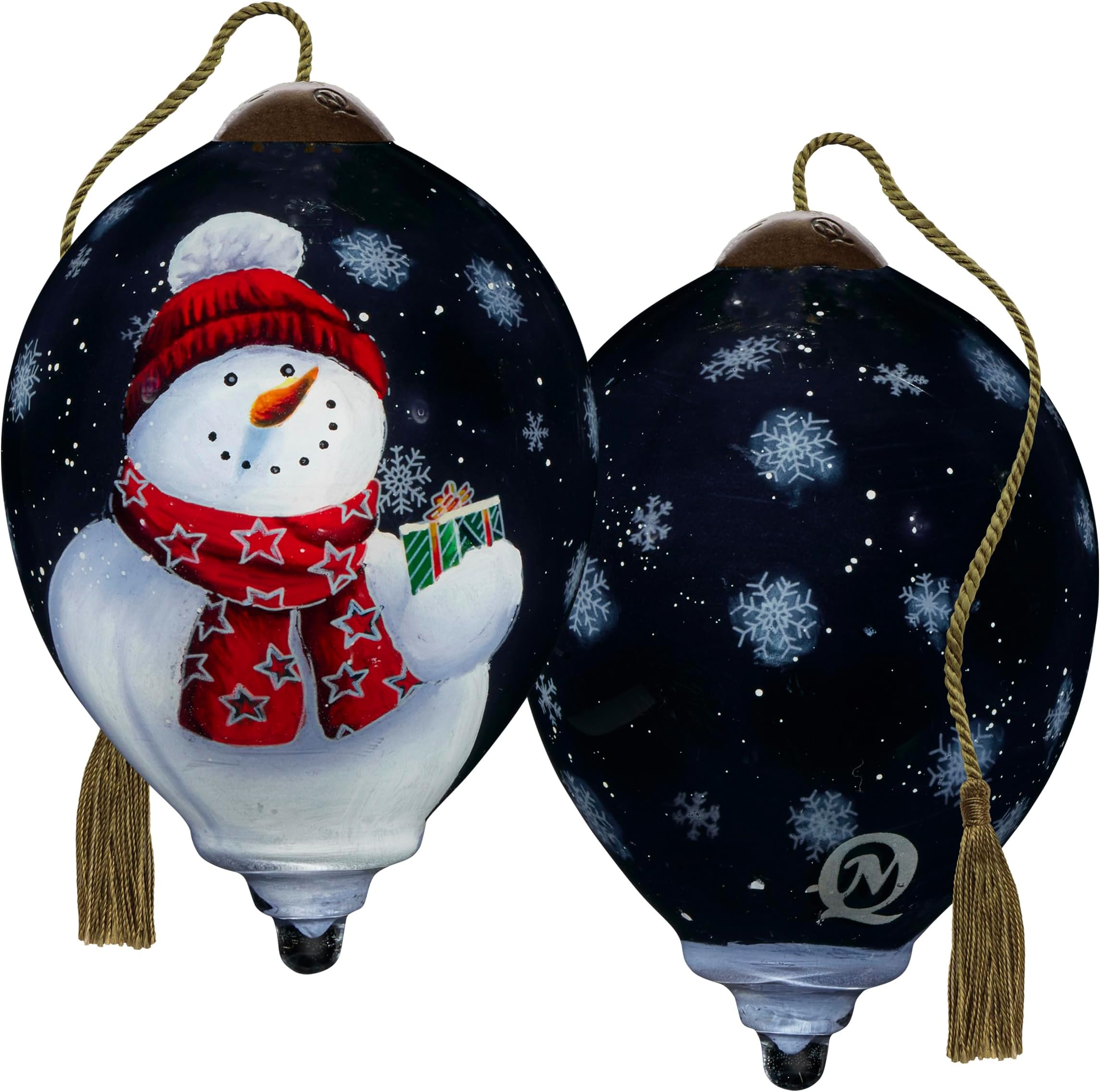 NE’QWA ART 7241110 A Season for Giving Keith Stapleton Hand-Painted Blown Glass Ornament