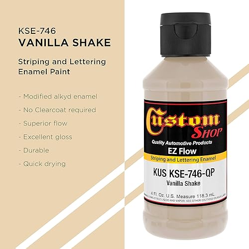 Vista 90 de Custom Shop KSE757-QP Triple Black - Pintura esmaltada EZ Flow a rayas y letras – 4 onzas
