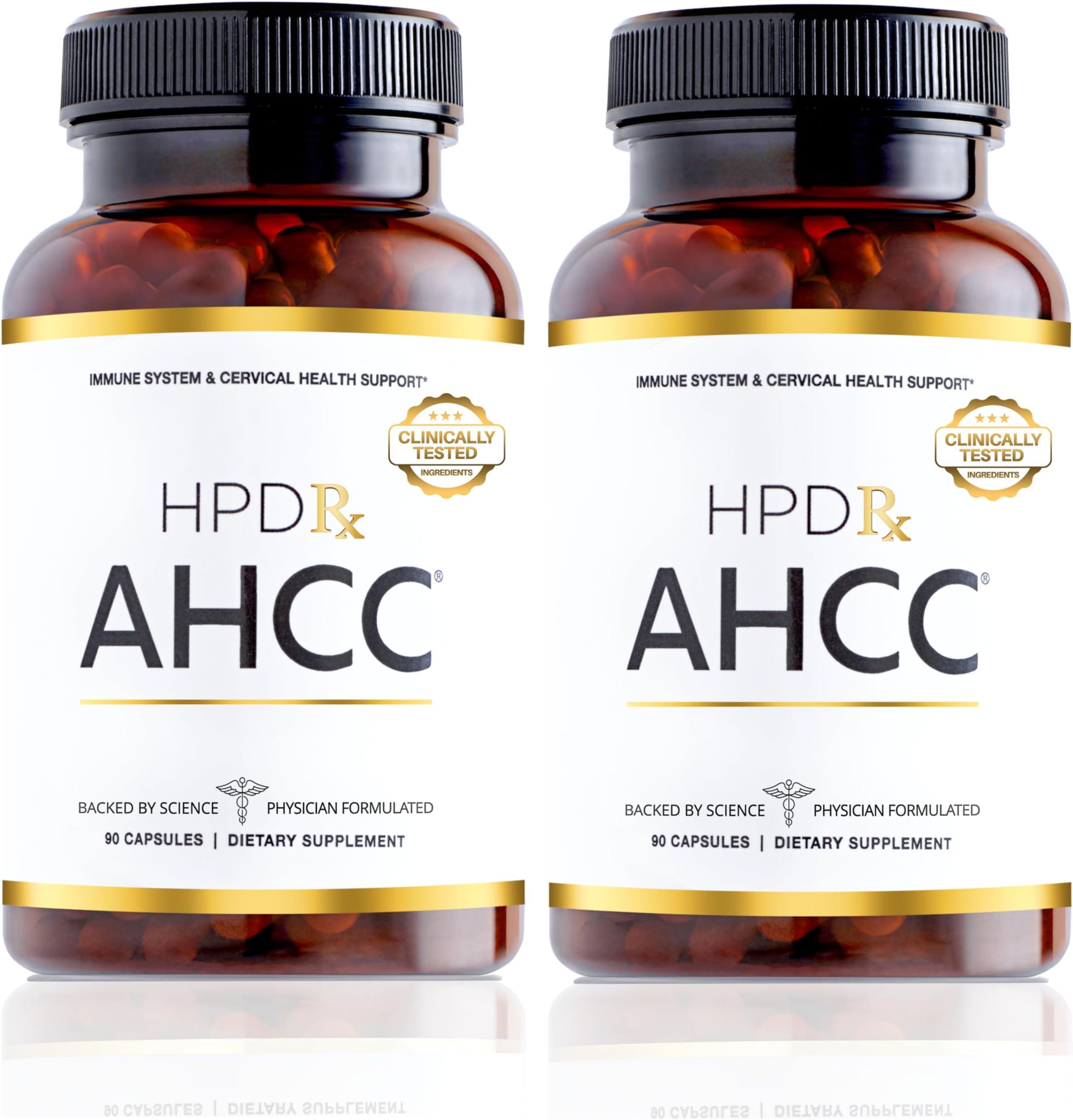 Premium AHCC & Shiitake Mushroom 1100 mg per Serving Supplement, Natural Immunity Booster, Maintains Natural Killer Cell Activity | AHCC is Proven in 30+ Studies | 60-Day Supply, 2-Pack
