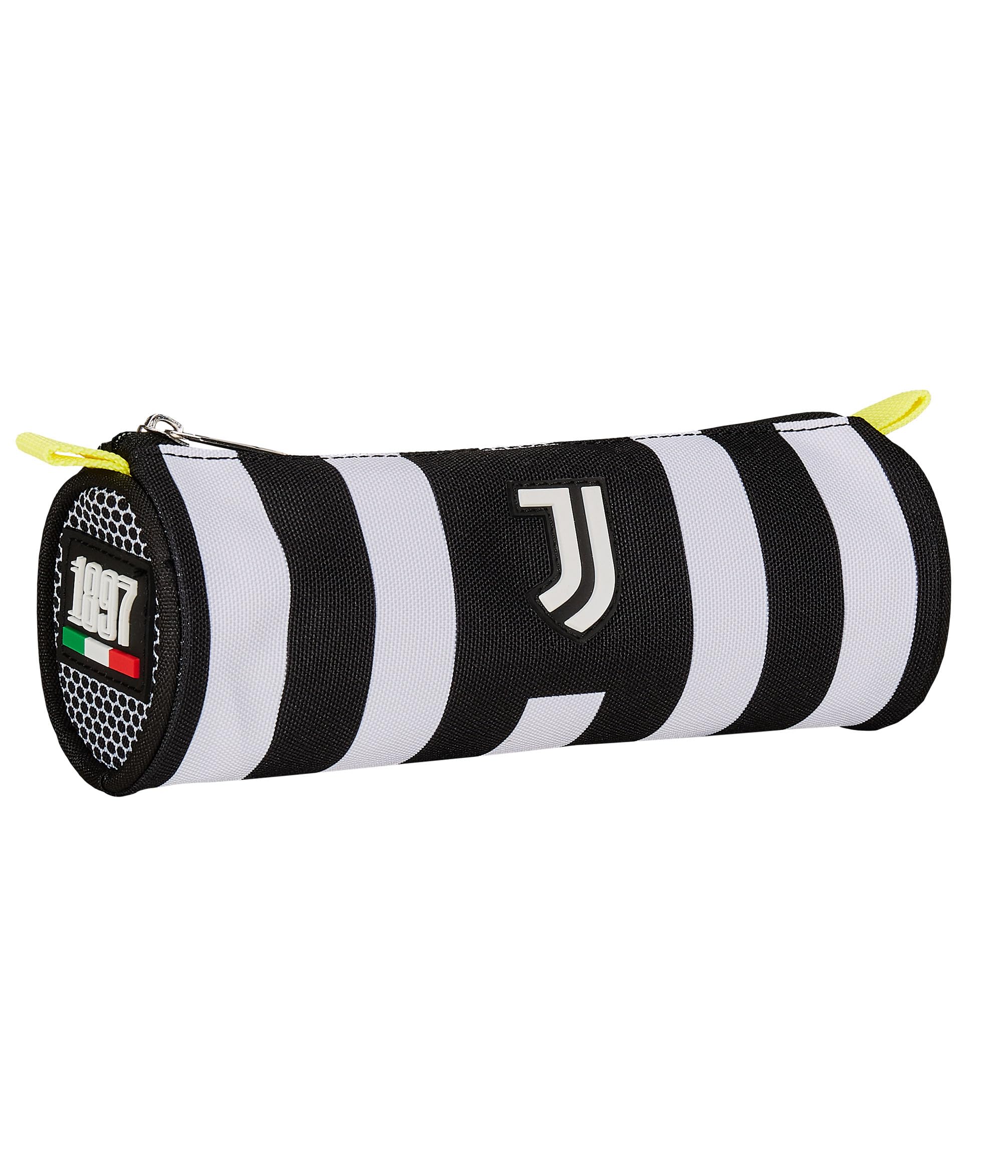 Astuccio Scuola Juventus - 3 Scomparti, Design Bianco/Nero, Portapenne Multiuso