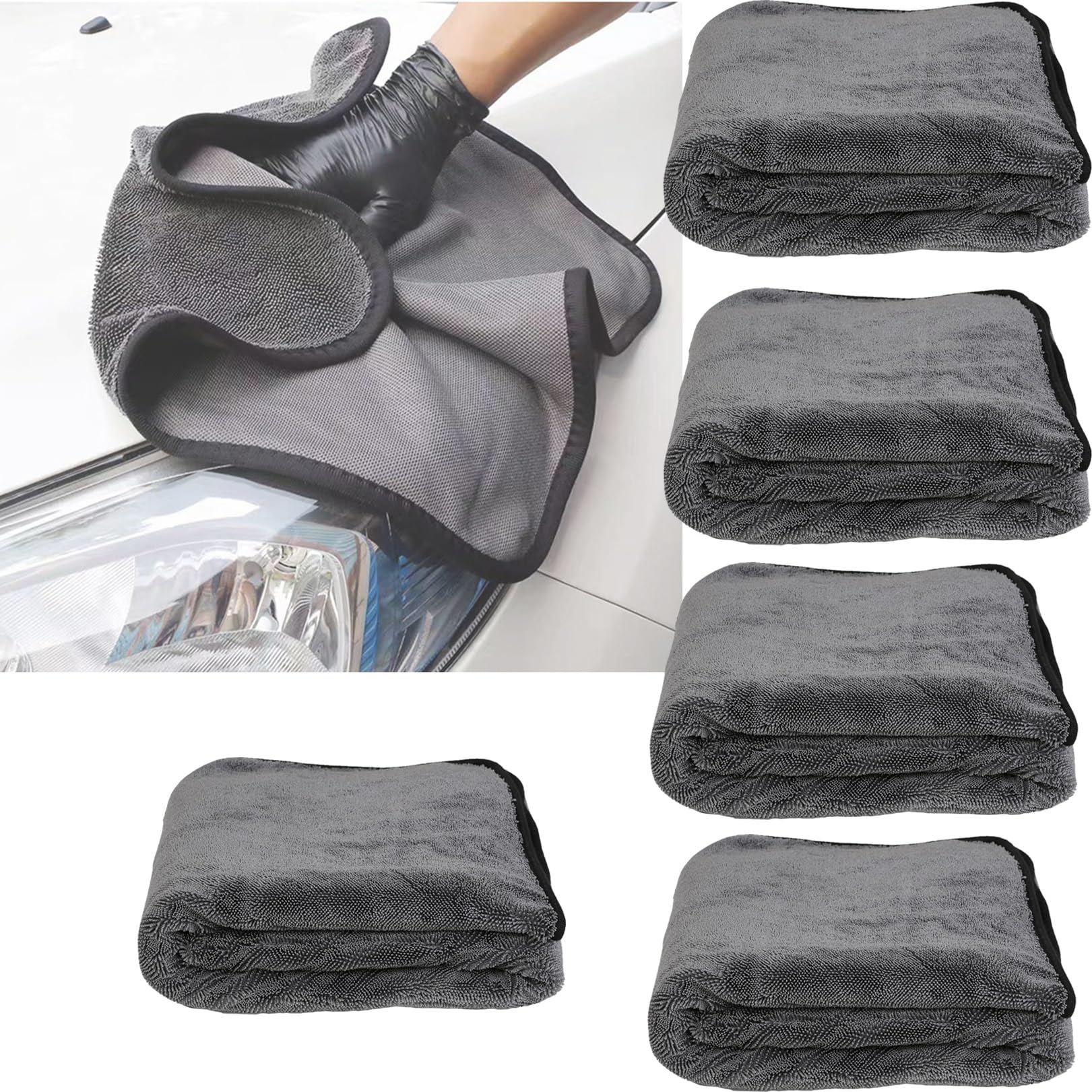 Microfiber Cleaning Towel Thicken Soft Drying Cloth Car Body Washing Towels Double Layer Clean Rags 60 160cm 24