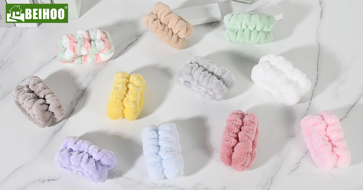 Amazon | BEIHOO 1ペア リストバンド 洗顔用 吸水 手首バンド 袖濡れ