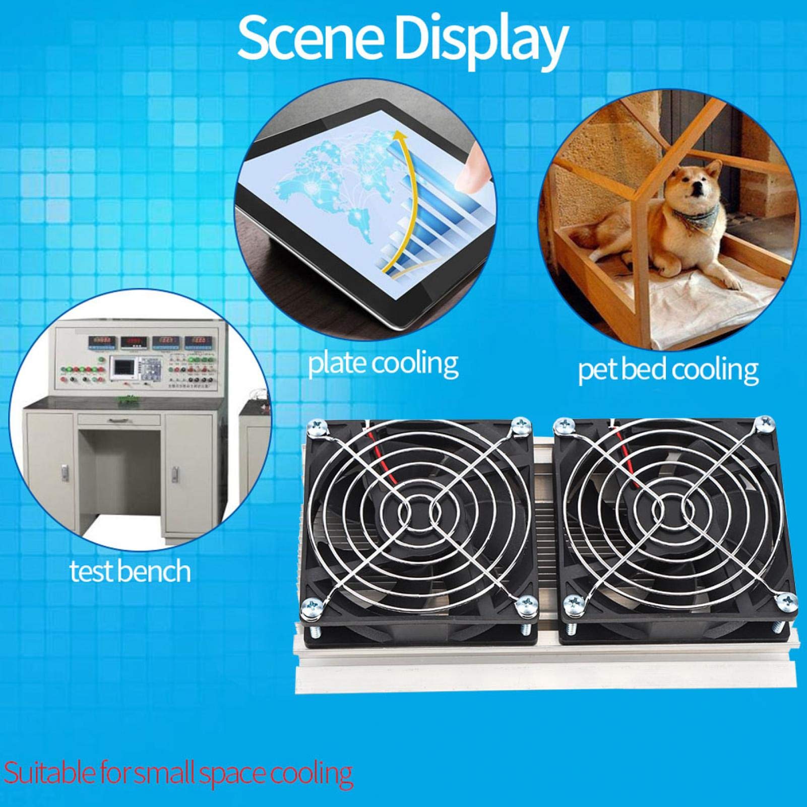Raffreddamento termoelettrico Kit fai da te di refrigerazione a semiconduttore dual-core Mini frigorifero per condizionatore d'aria per un raffreddamento rapido