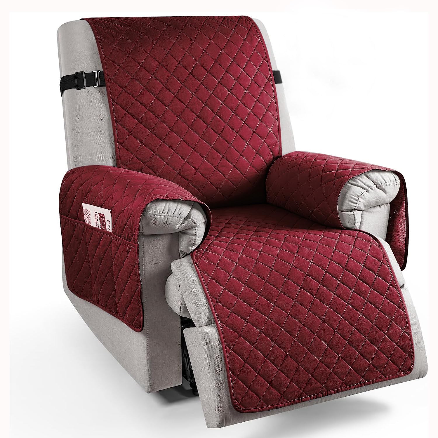 HOKIPO Recliner Cover - Dark Grey Quilted Mat -10
