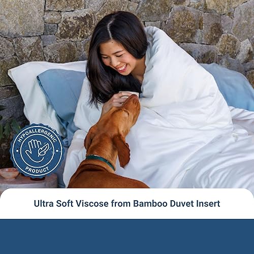Miniatura 2 de Olive + Crate Edredón 100% viscosa de bambú tamaño King  Relleno de edredón refrescante, manta alternativa de plumón, extra esponjoso, edredón