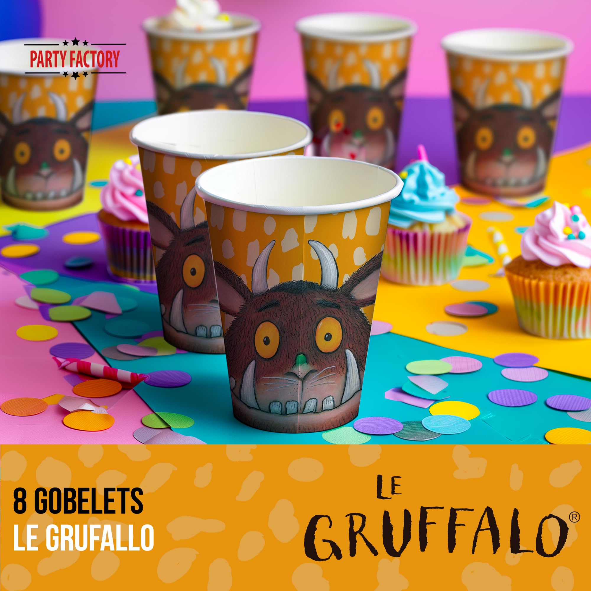 Peppa Pig Kit Anniversaire Party Factory 'Le Gruffalo Lot De 8 Assiettes Jetables En Carton, Multicolores, 23 Cm, Pour Anniversaire D'enfant, Fête à Thème Pig Party
