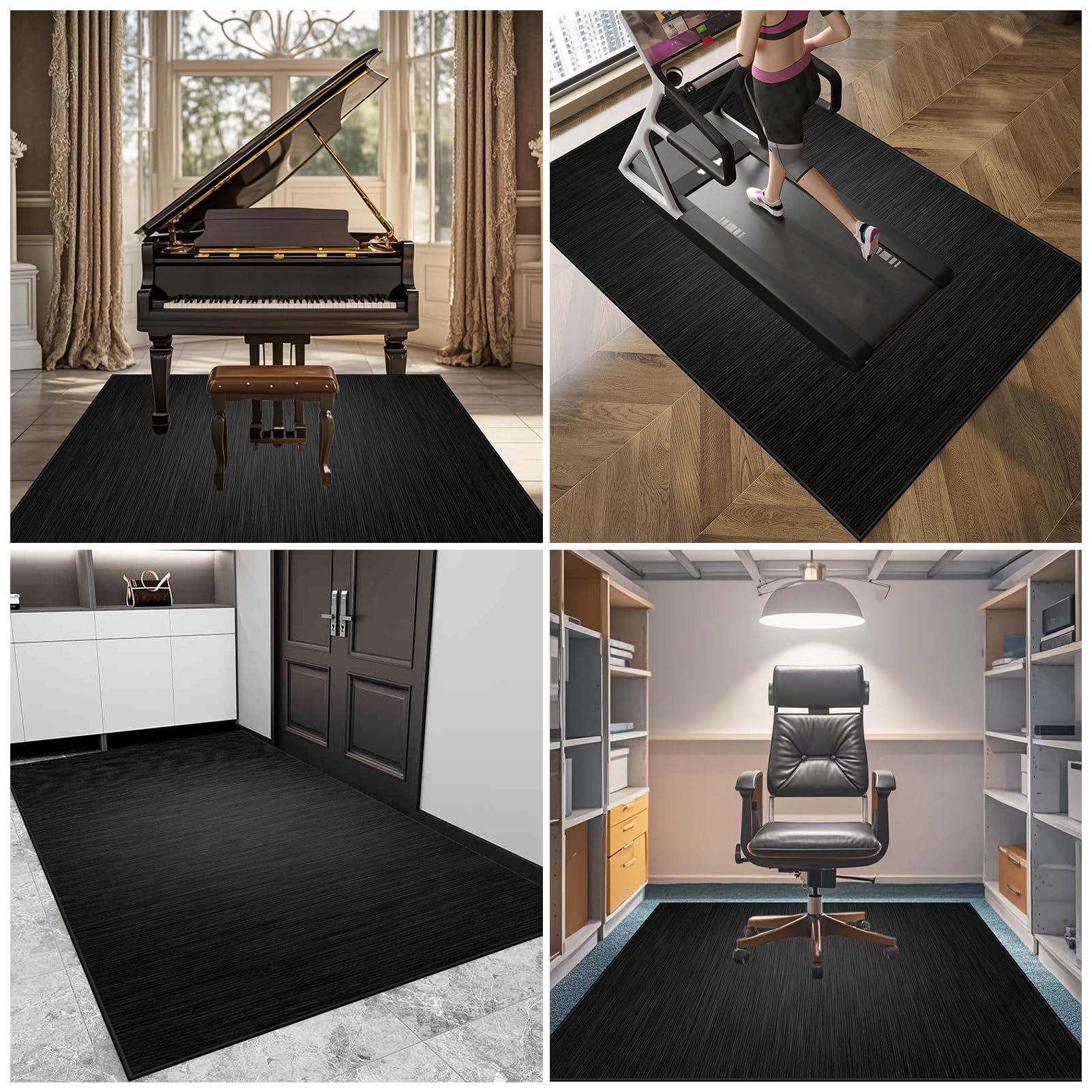 Tappeto Batteria Insonorizzato, Tappeti Antiscivolo Domestico, Tappetino per Batteria Elettronica, Drum Carpet per Rullante Grancassa Tamburo Jazz Batteria, Tappetini Strumenti Musicali 160 x 140 cm