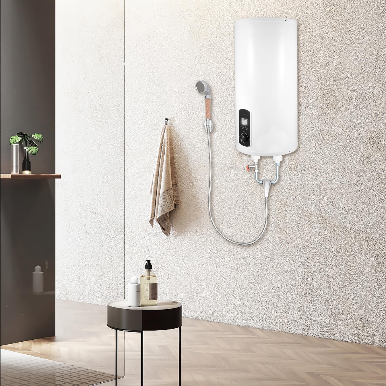 2KW 220V Boiler 80L Smart Warmwasserboiler mit Temperaturanzeigee | Durchlauferhitzer Küche, Wasserboiler, Temperatur einstellbar 77-167°F, für Toiletten RV Badezimmer Friseursalons
