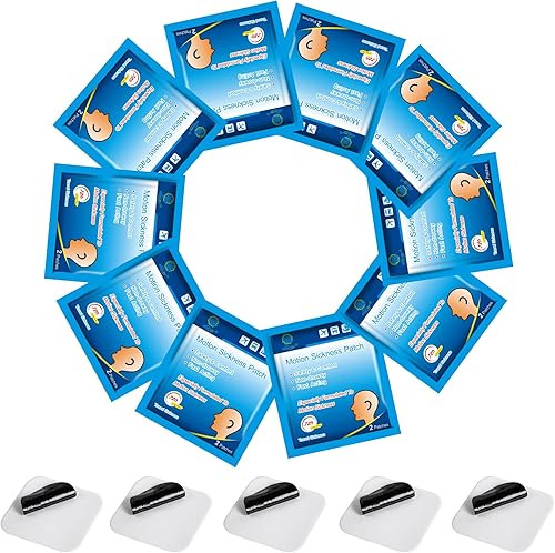 KONGDY 50 parches para mareo por movimiento para niños y adultos, parches marinos para crucero con parches impermeables y no somnolientos, parches