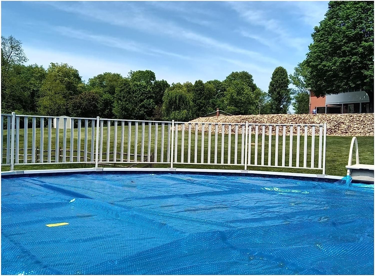 AviiSo Cubierta Impermeable Manta Solar para Piscina Manta Solar Circular Manta térmica Flotante Solar Piscina Marco/Piscina Inflable (Size : 1.5m/5ft)