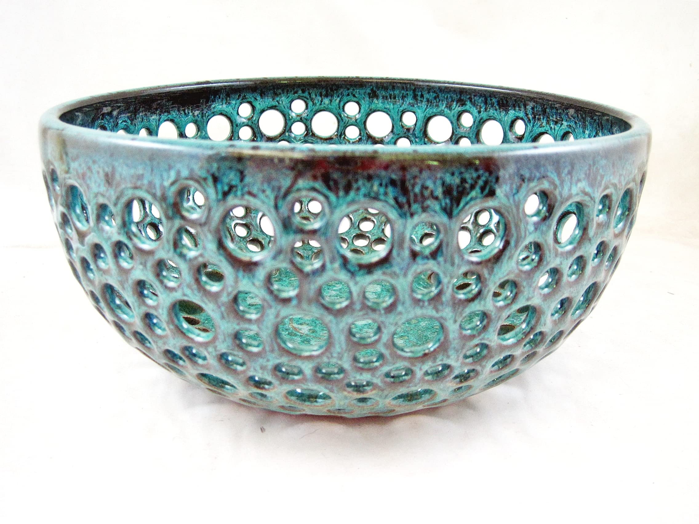 Authentic Italian Capodimonte Rectangular Mini-Mix Fruit Display Basket with Handle