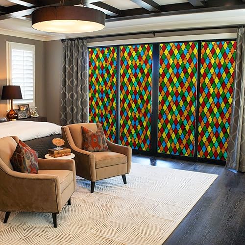 Miniatura 4 de Película de privacidad para ventana de vidrio arcoíris, película de vidrio para ventana, privacidad para ventana, sala de estar, baño, 24 x 36