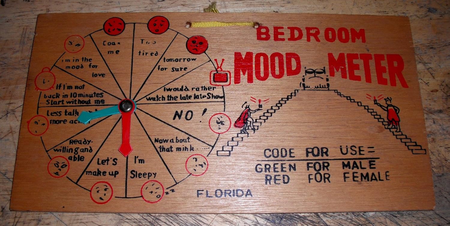 Amazon.com: Vintage 1960’s Wooden Bedroom Mood Meter for Both Sexes ...
