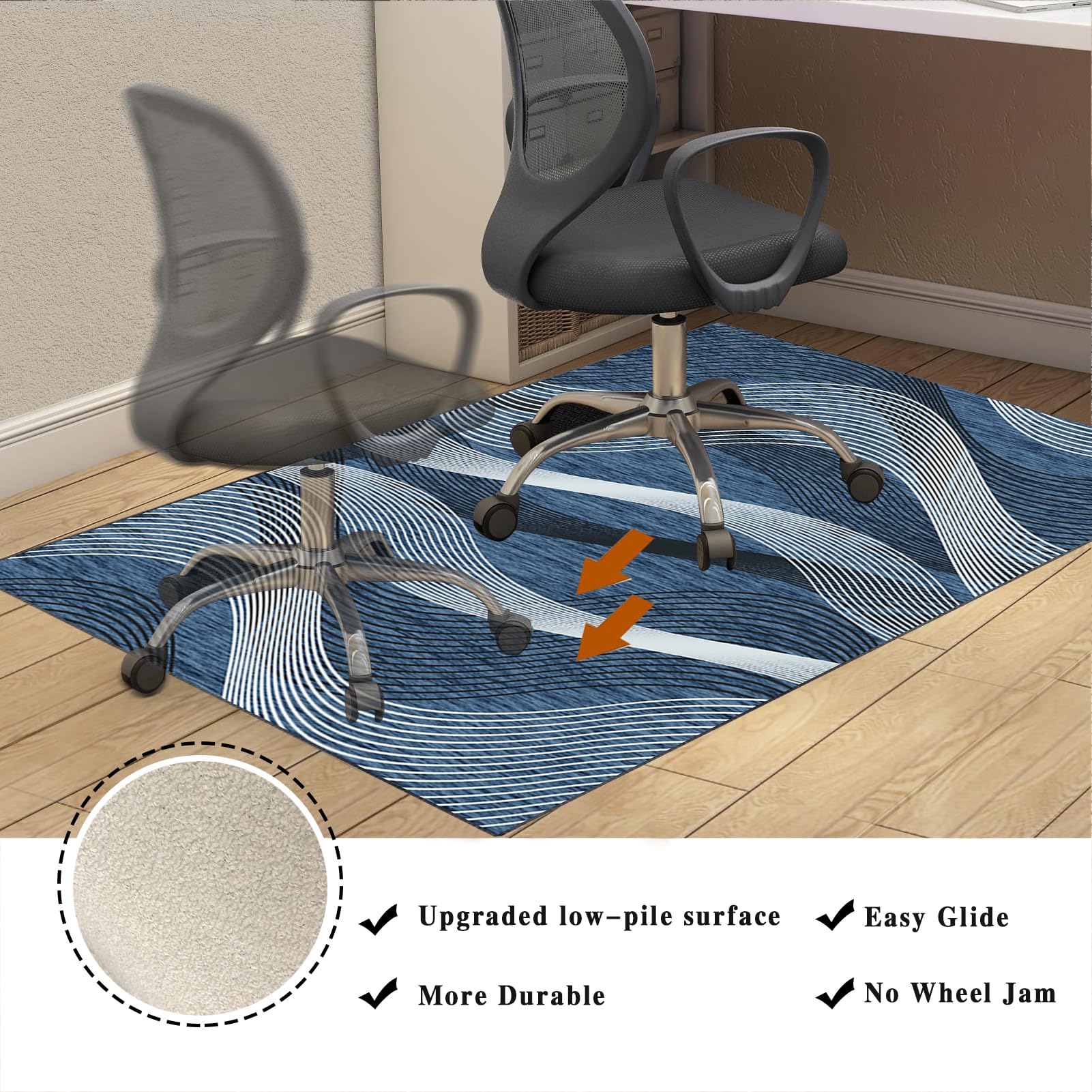 Gaming Bodenschutzmatte 140x160cm - Stuhlunterlage Für Alle Böden