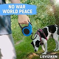 Vista 6 de Retractable Dog Leash Automatic Telescopic Tractor Dog Tape, Pet Tape 10/16 FT Durable and Convenient, with Non-Slip Handle, Suitable for Small and