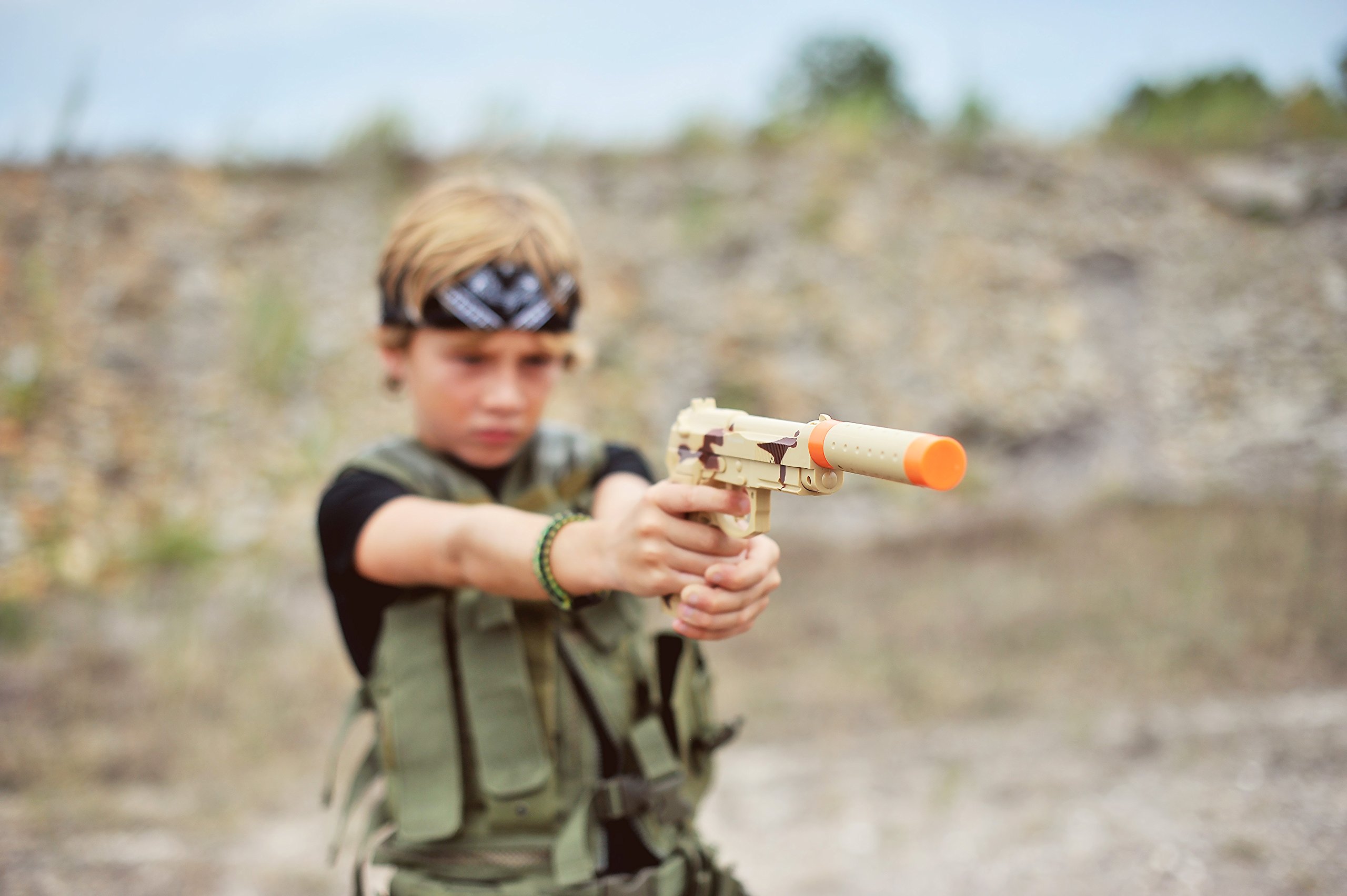 Sunny Days Entertainment Toy 9mm Pistol with Silencer Maxx Action