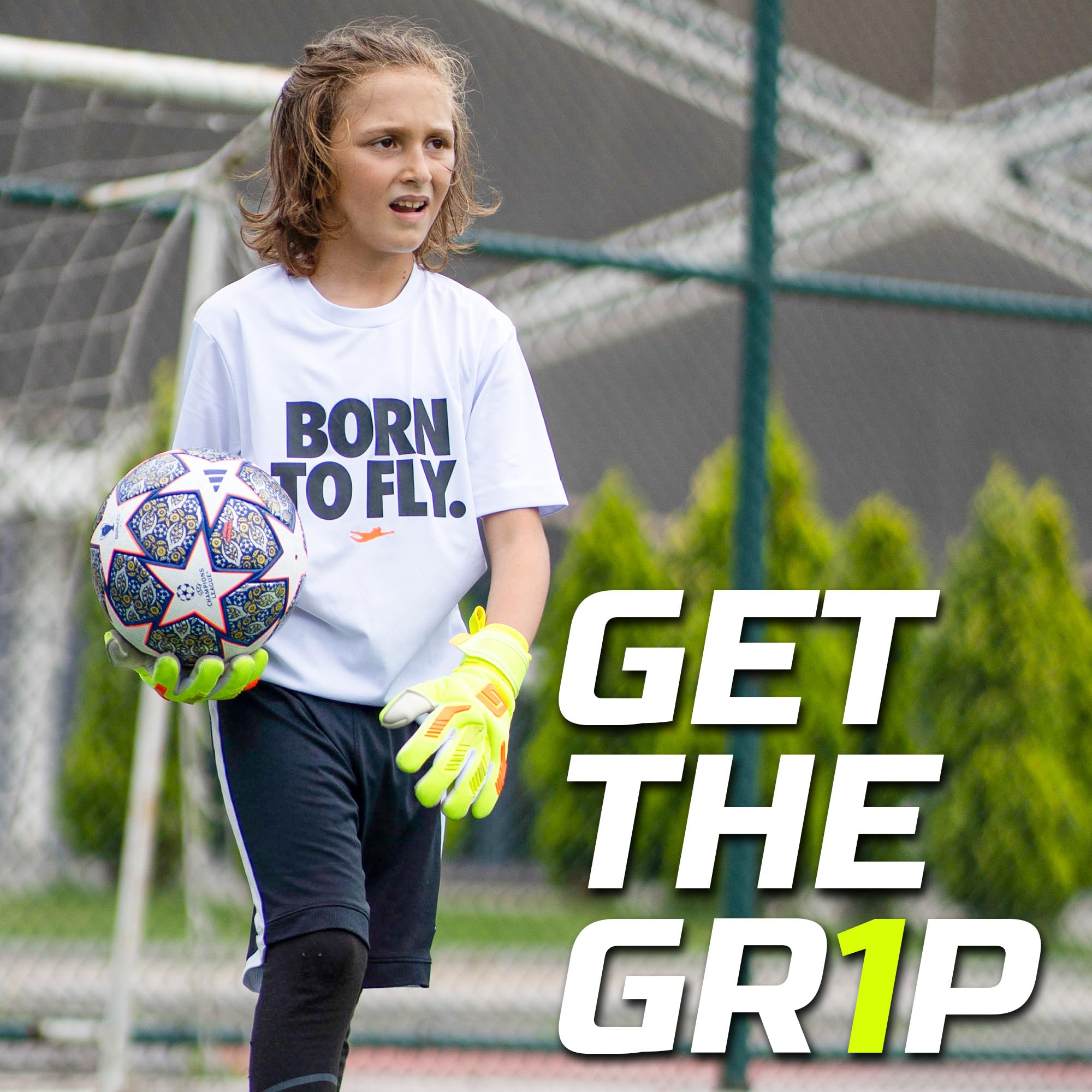 GRIPMODE Torwarthandschuhe Kinder Venom Junior 2.0 - Torhüter Handschuhe mit großer Fangfläche - Fußball Torwarthandschuhe mit 3 mm Griptec Latex für zusätzlichen Grip - Größe 4-6