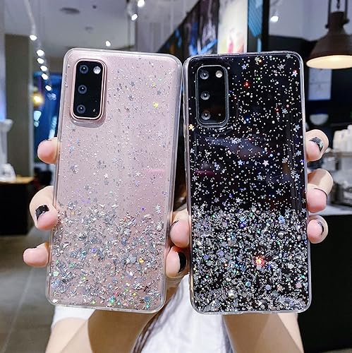 Miniatura 2 de Funda de silicona transparente con purpurina para Samsung Galaxy A32 A22 A52 A72 A42 A71 5G 4G A82 A12, elegante cubierta trasera con agujeros