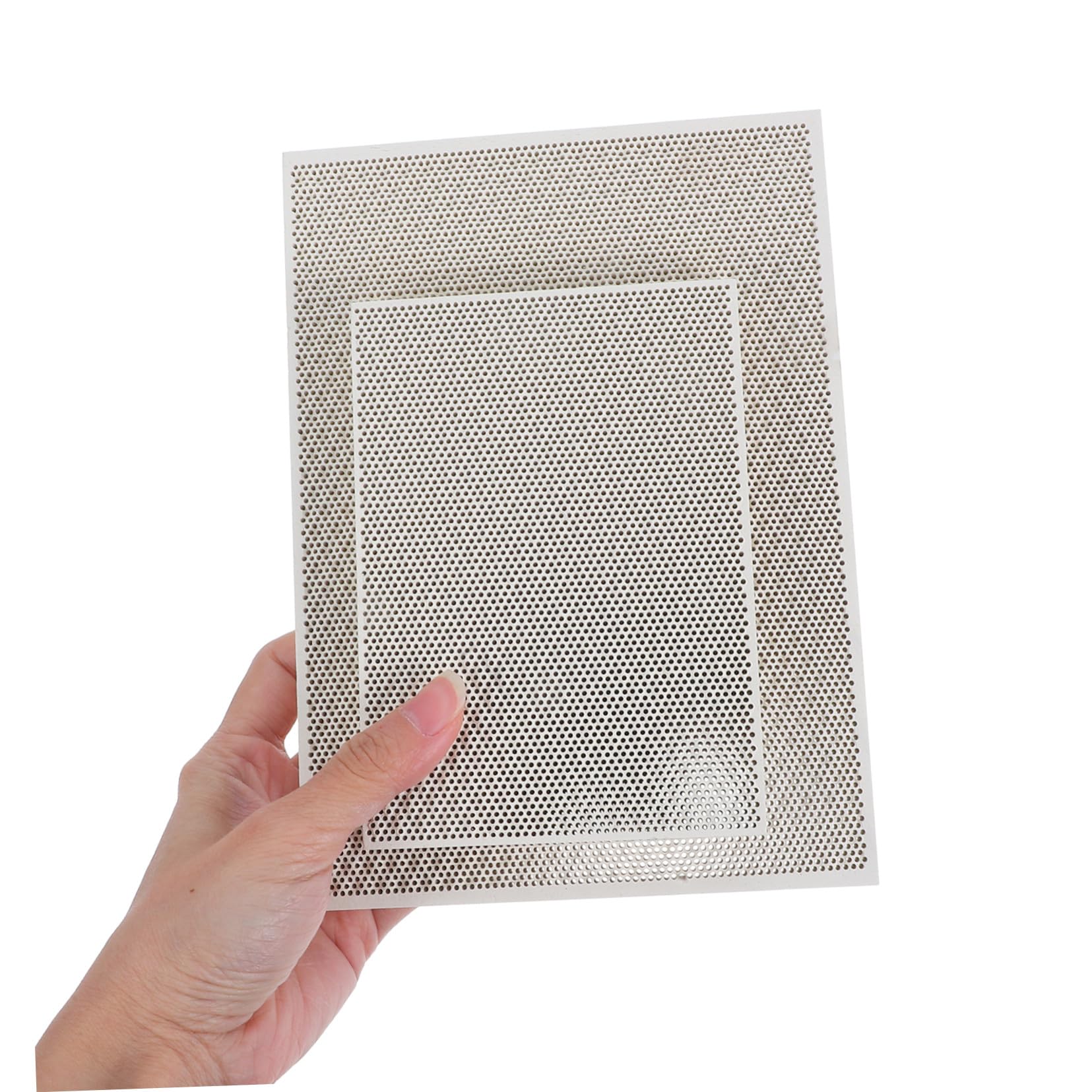 Placa de Soldadura para Joyería DIY de Panal 2 Piezas de Cuarzo | Color Plata, para Fabricación y Reparación de Joyas Metálicas, Formato Nido de Abeja