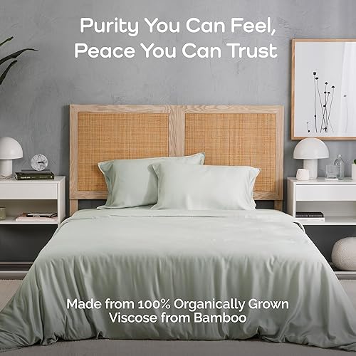 Miniatura 2 de Juego de sábanas de 100 % viscosa de bambú, tamaño Queen, súper suave, 4 sábanas refrescantes para personas que duermen con calor, absorción de