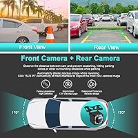 Vista 5 de Double Din Car Stereo with 7 Inch Touchscreen, Radio Audio Receiver, Compatible with Wired Apple CarPlay & Android Auto, Mirror Link Support