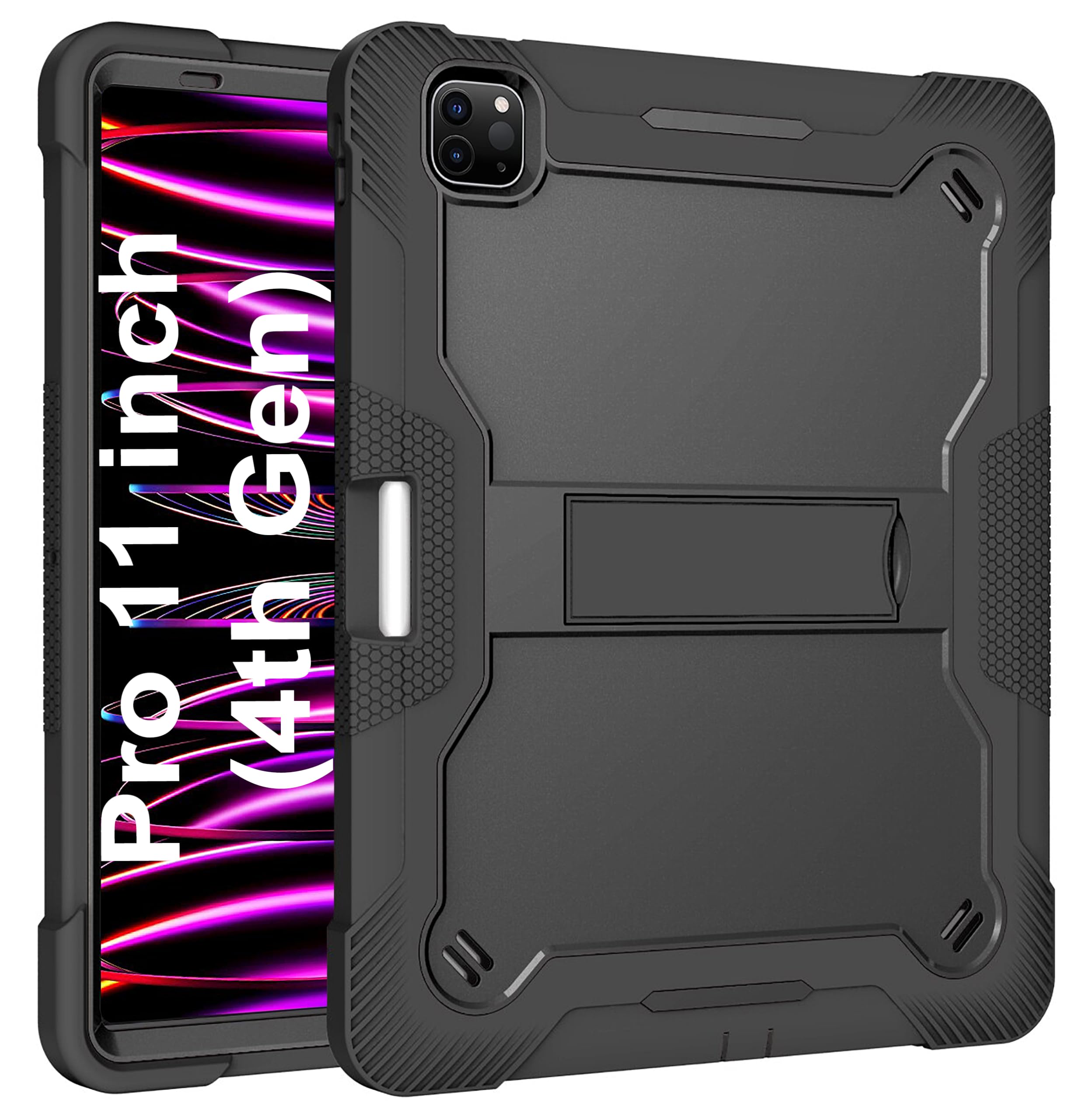 TGK Slim Heavy Duty Shockproof Protection Kickstand Hybrid Case Cover for iPad Pro 11 inch 4th Generation Black (B0CR4HGG9W) Amazon Price History, Amazon Price Tracker