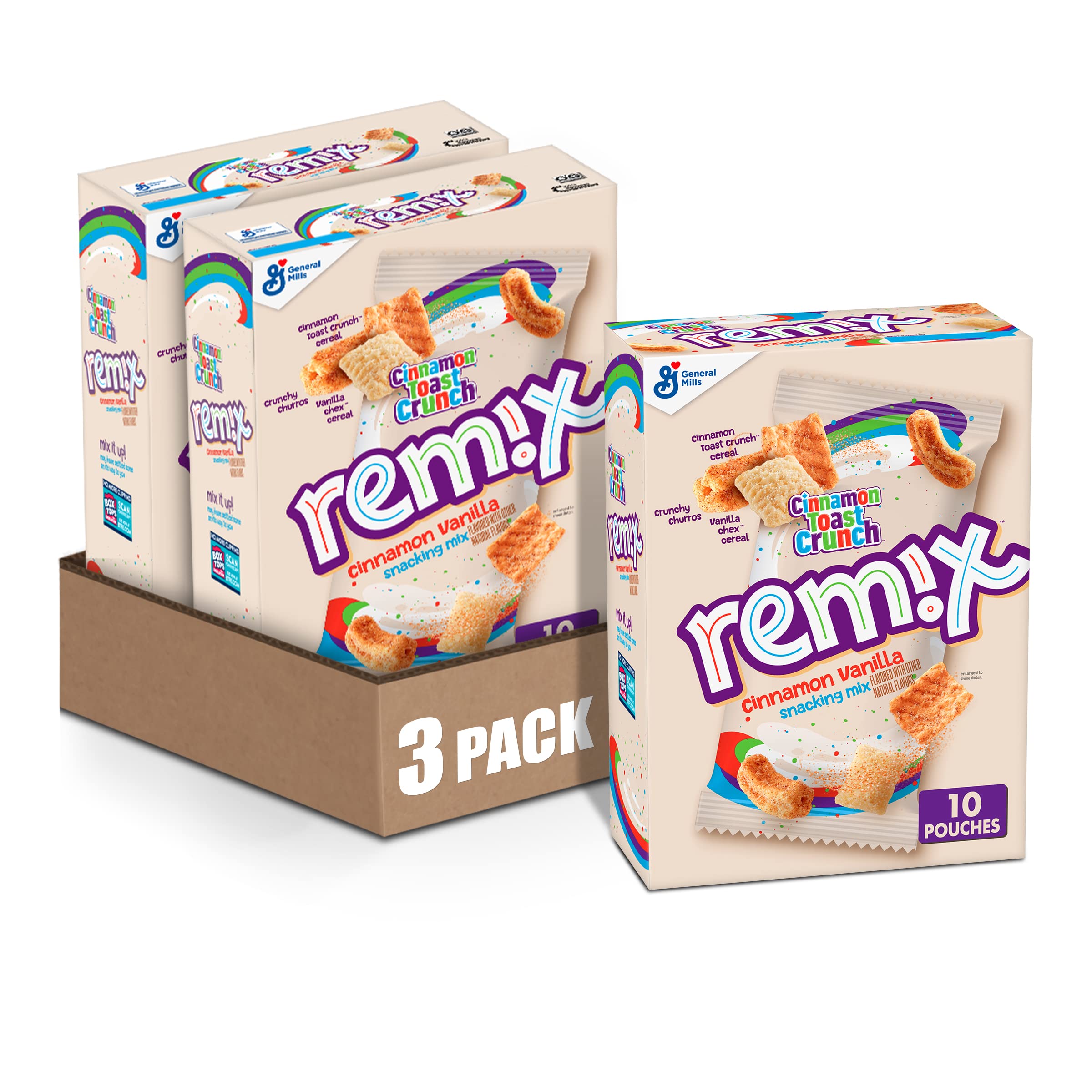 Cinnamon Toast Crunch Remix, Multipack, Snack Mix, 10 Pouches (Pack of 3)