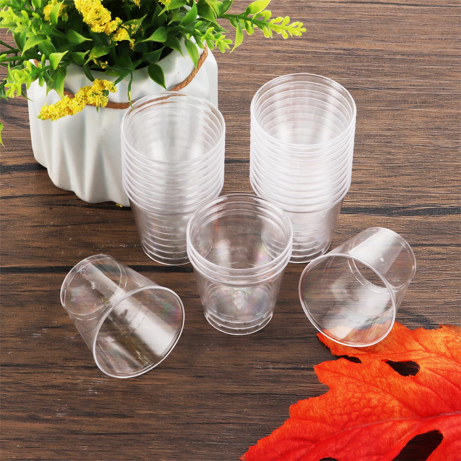Lot de 500 Verres à Shot en Plastique, 3 cl/30 ml Gobelet Reutilisable, Verres à Liqueur, Transparent Verre en Plastique, Pour dégustations, fêtes