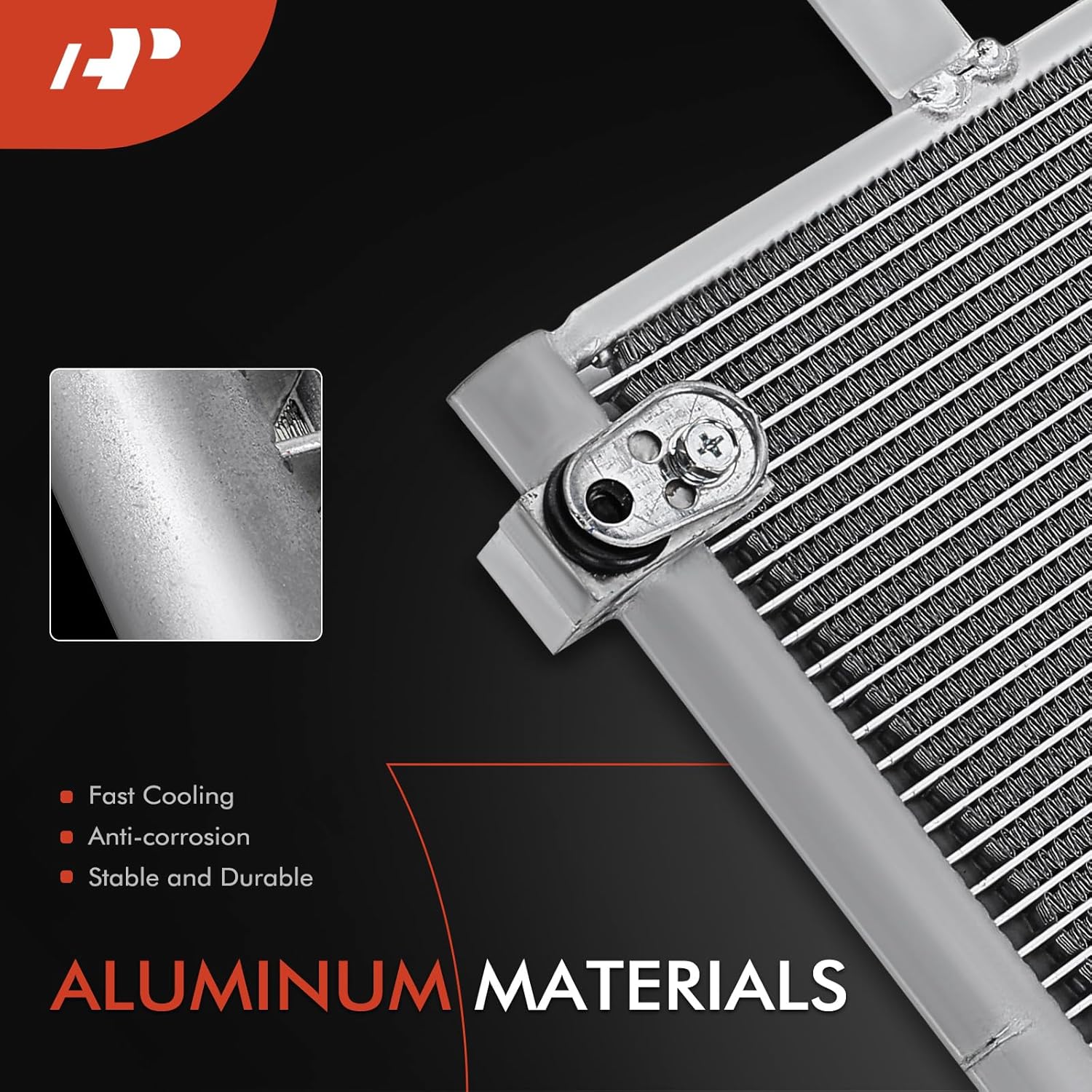 A-Premium Air Conditioning A/C Condenser Compatible with Honda Fit 2015-2020 L4 1.5L Hatchback, Replace# 4441, 80100T5RA01