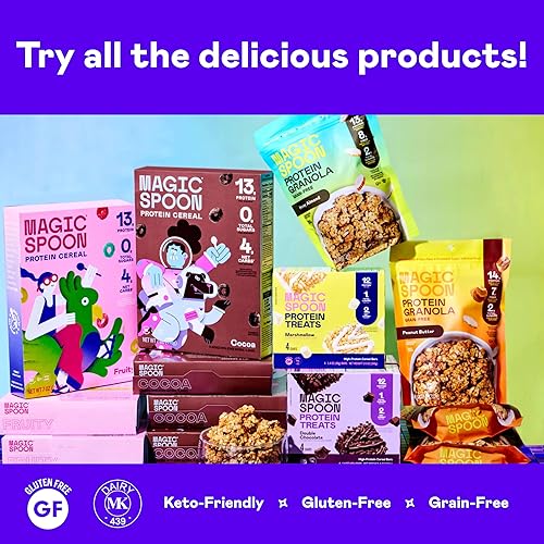 Miniatura 6 de Cereal Magic Spoon - Paquete de 4 piezas de sabores surtidos - Cereal para el desayuno keto sin gluten y sin granos bajo en carbohidratos alto en