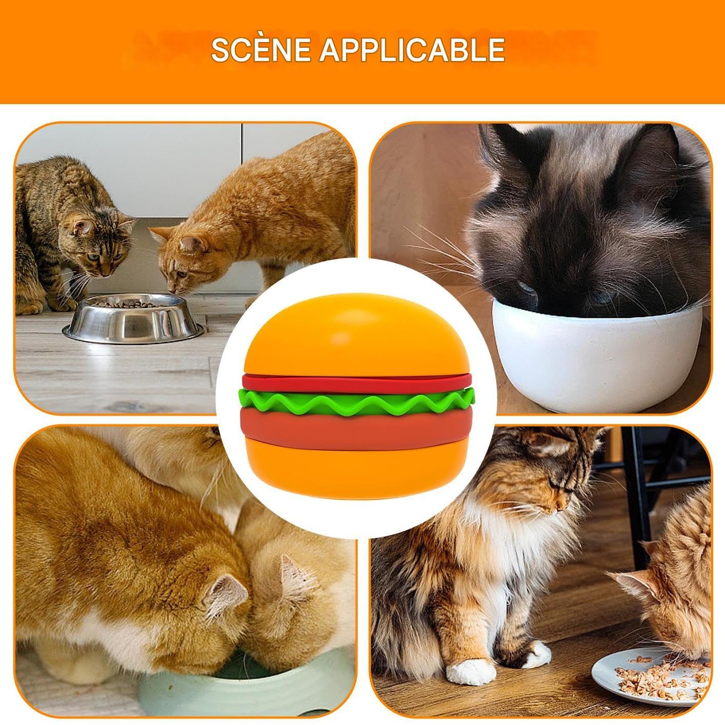 per cani che mangiano lento, per gatti con mangiatoia lenta, ciotole per | cani di taglia media | Hamburger Design Interactive Maze Great Treat Dispensher Dispensver per