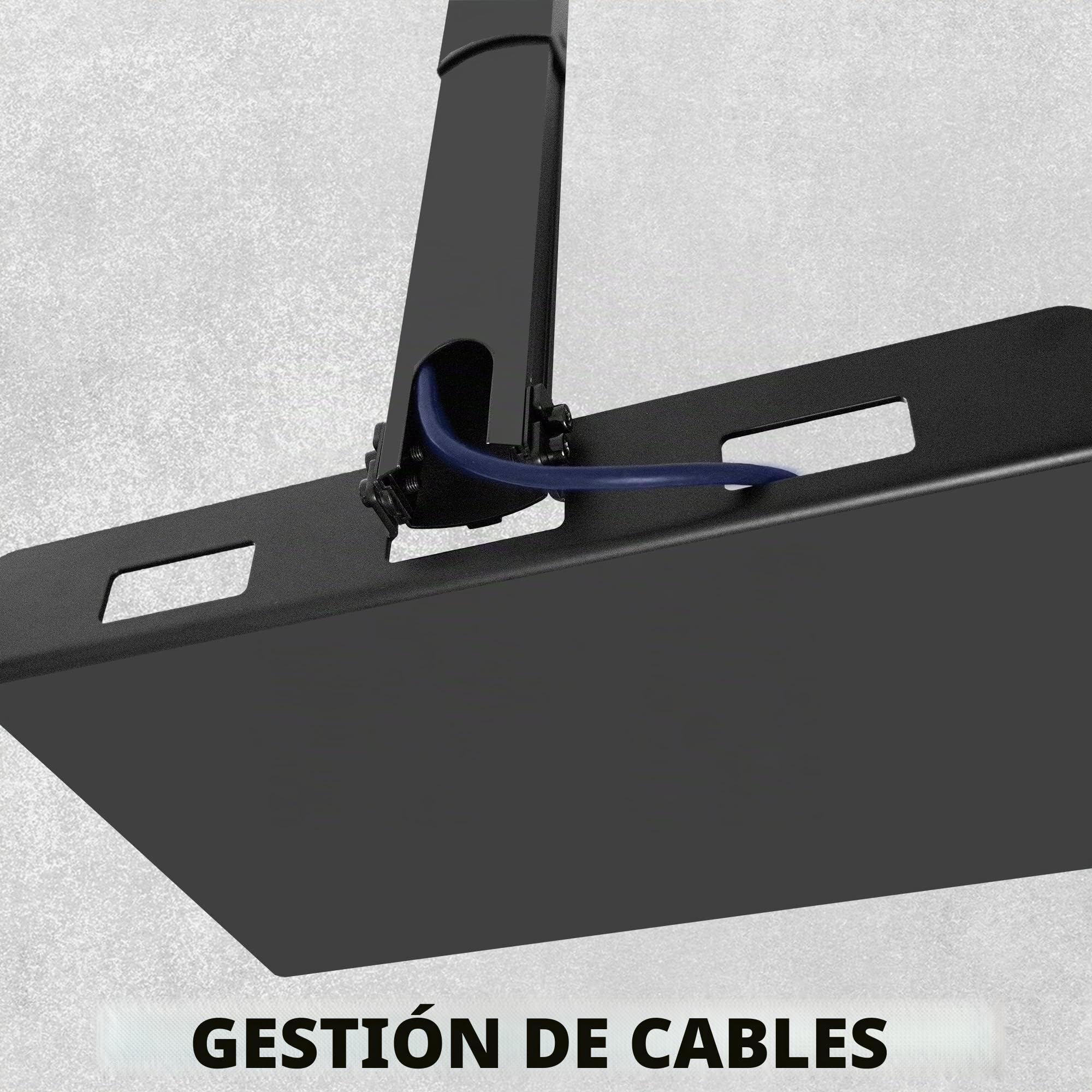 VIVO Soporte universal para bandeja de proyector extensible de techo, proyección ajustable en altura, instalación sin agujeros, enrutamiento de cables oculto, negro, MOUNT-VP08B