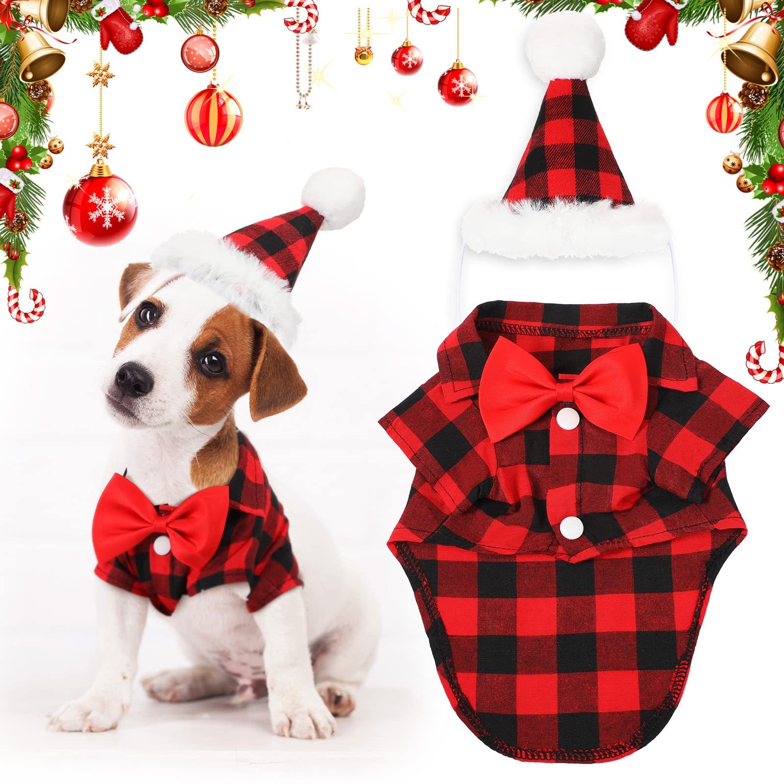 Buffalo plaid dog shirt Clearance