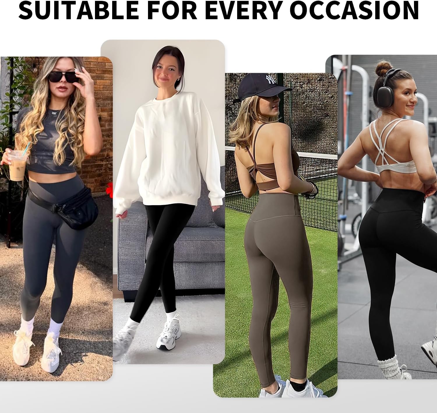 High Waisted Buttery Soft Leggings for Women-Butt Lifting No Front Seam Tummy Control Workout Gym Yoga Pants with Pocket - Image 5