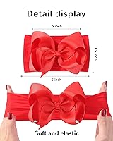 Vista 2 de Doboi - 20 diademas de nailon para bebé, lazo elástico, accesorios para el cabello para recién nacidos, bebés y niñas pequeñas