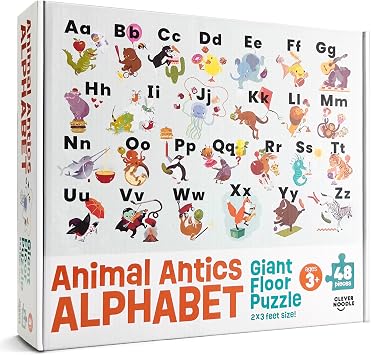 Animal Antics Alphabet Puzzles for Toddlers 3-5, ABC Puzzle, Toddler ABC Learning Toys, Preschool & Kindergarten Learning Toys for Kids