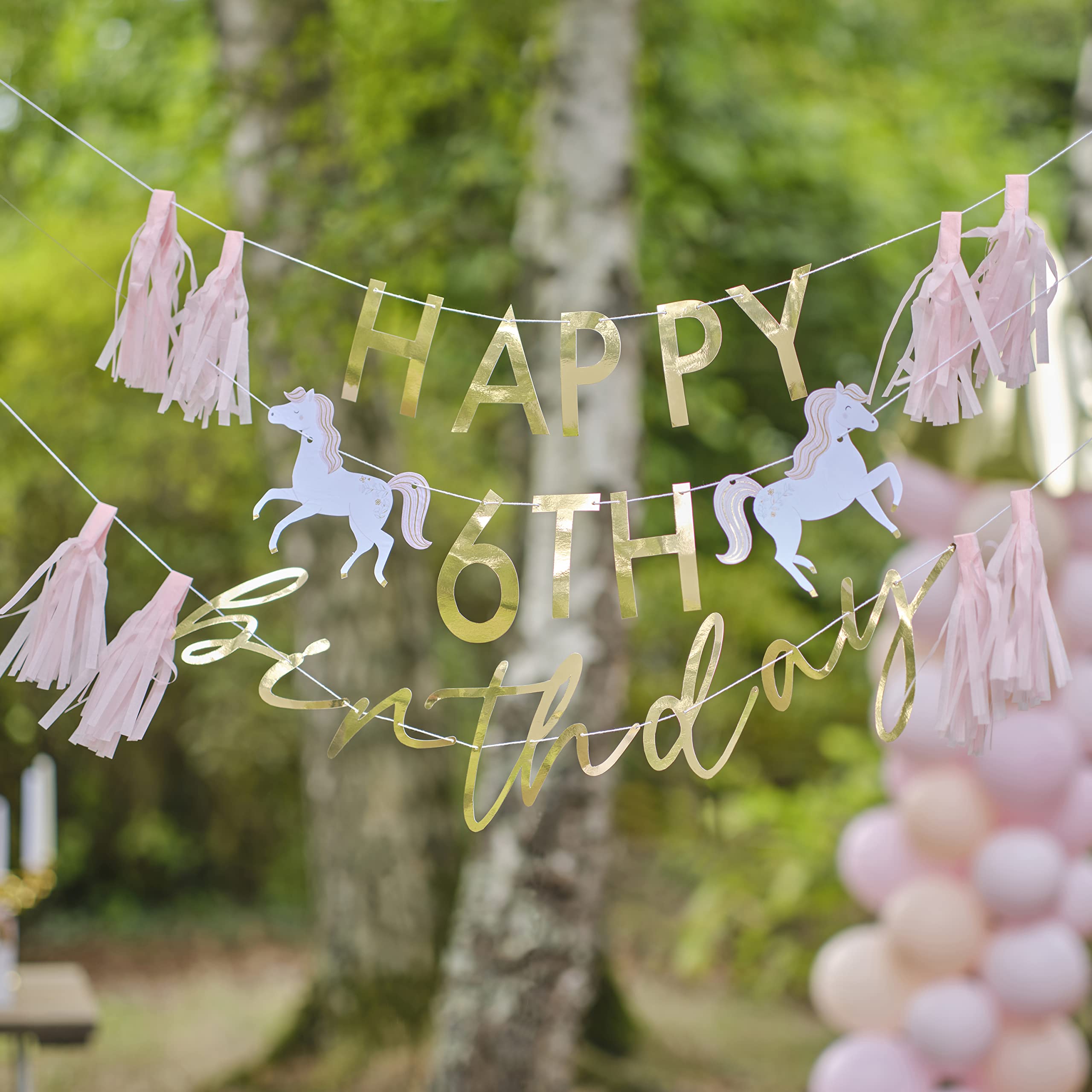 Ginger Ray Eco-Friendly Customisable Princess Happy Birthday Party Bunting Decoration