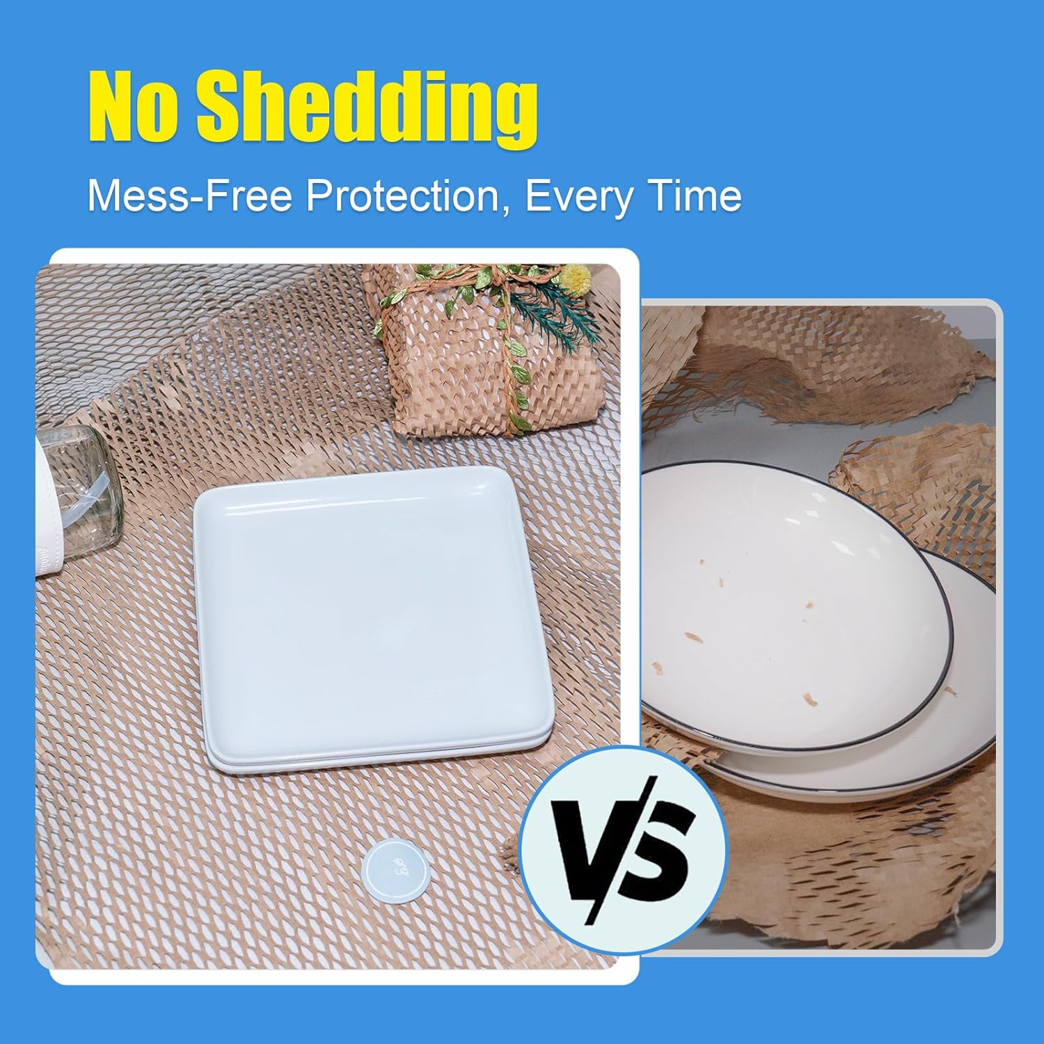 Honeycomb Packing Paper Roll 12" x 295 FT with Fragile Stickers– Biodegradable Cushioning Wrap for Moving, Shipping & Gift Wrapping – 100% Recyclable, FSC Certified Eco-Friendly Packaging